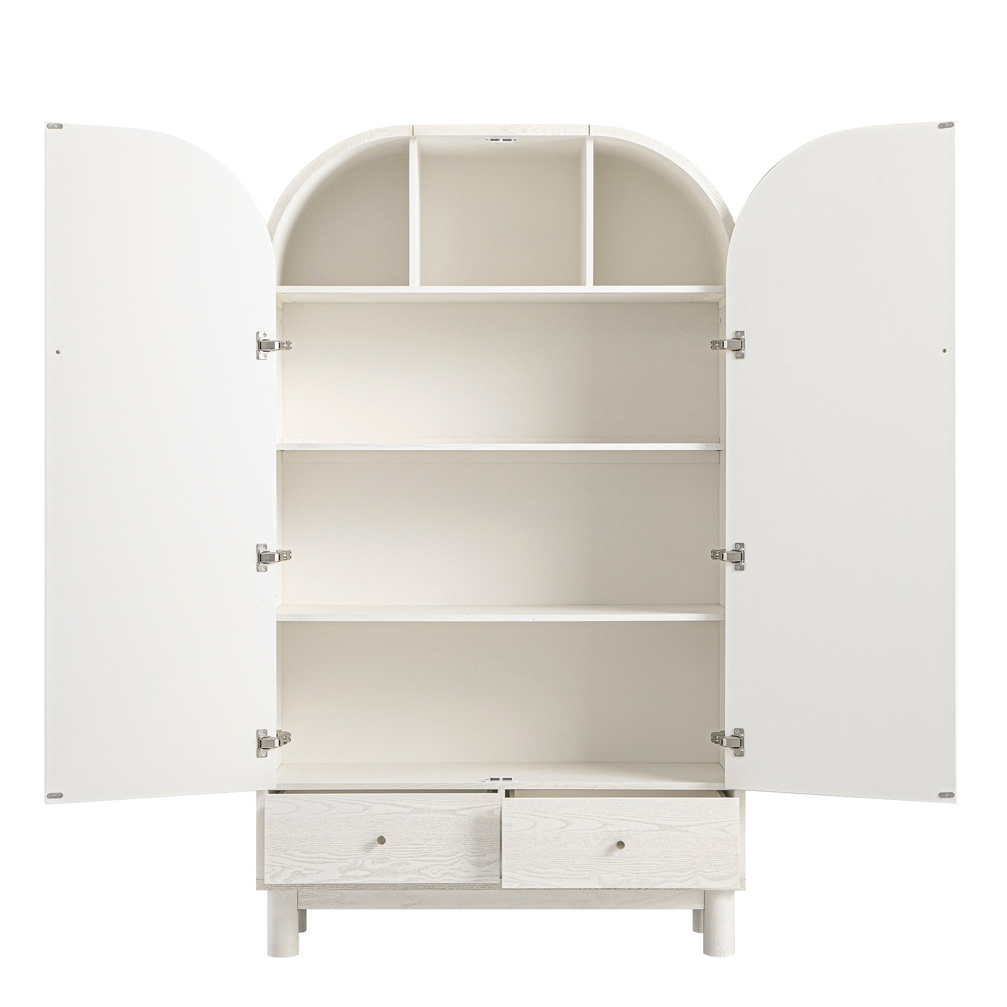 Large Storage Cabinet, Washed White Ash