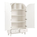 Large Storage Cabinet, Washed White Ash