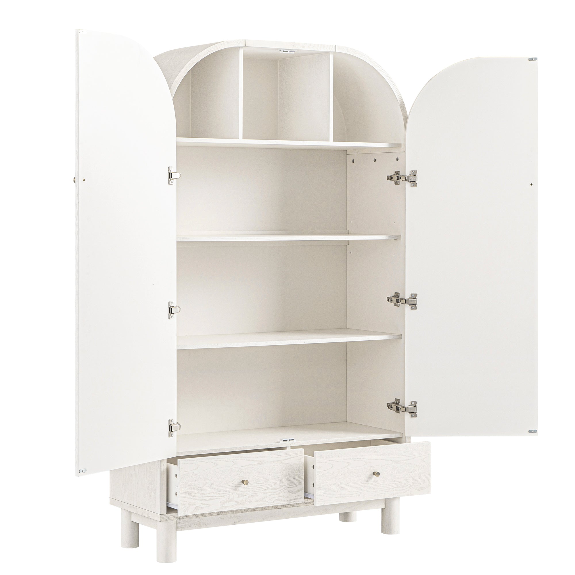 Large Storage Cabinet, Washed White Ash