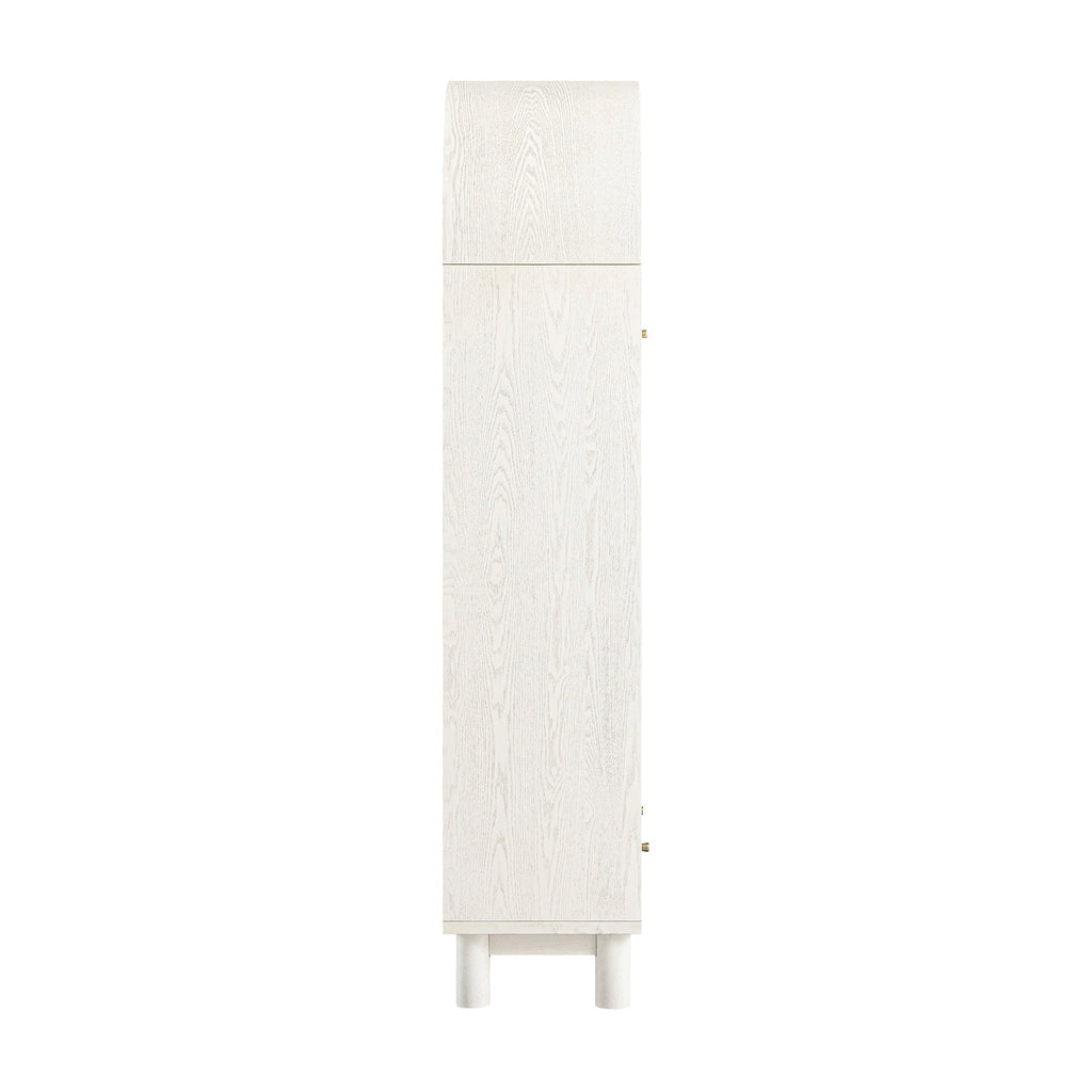 Large Storage Cabinet, Washed White Ash