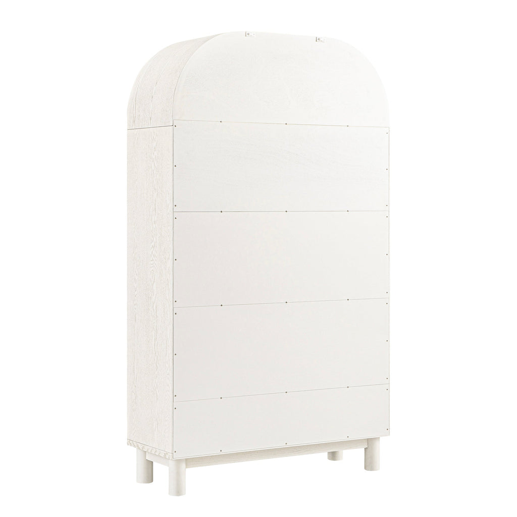 Large Storage Cabinet, Washed White Ash