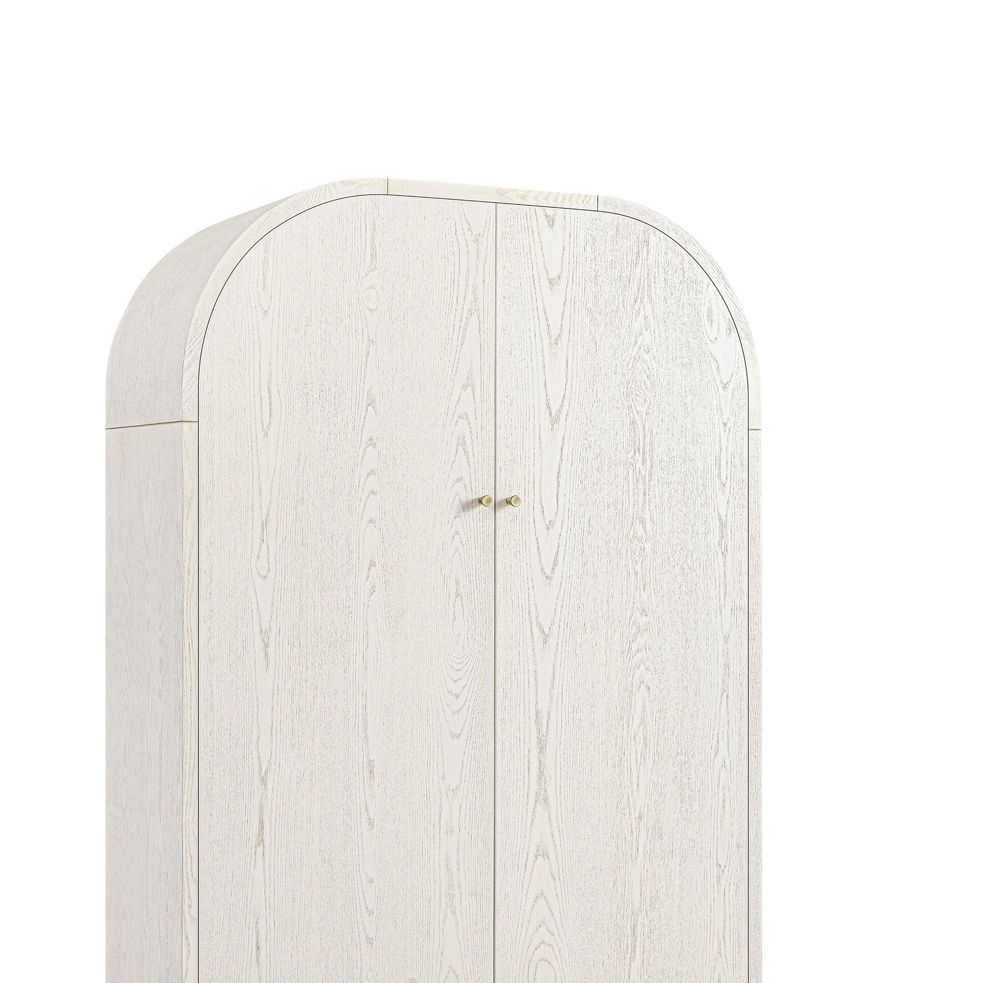 Large Storage Cabinet, Washed White Ash