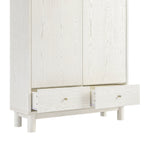 Large Storage Cabinet, Washed White Ash
