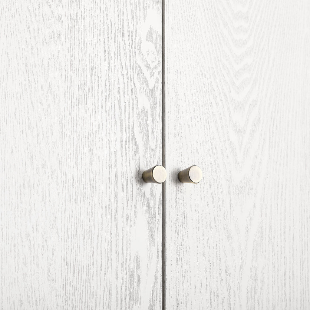 Large Storage Cabinet, Washed White Ash
