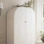 Large Storage Cabinet, Washed White Ash
