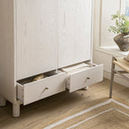 Large Storage Cabinet, Washed White Ash