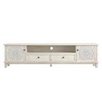 Whitewashed 79 Wide TV Stand