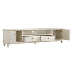 Whitewashed 79 Wide TV Stand