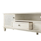 Whitewashed 79 Wide TV Stand