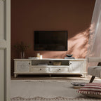 Whitewashed 79 Wide TV Stand